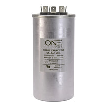 Load image into Gallery viewer, ONE Power 50/5-MFD, 370V or 440V Dual Run A/C Capacitor 50+5 uF CBB65B Air Conditioner Capacitors for AC Unit Fan Motor Start or Heat Pump or Condenser Straight Cool (OPCDR505) One Products AC Capacitors