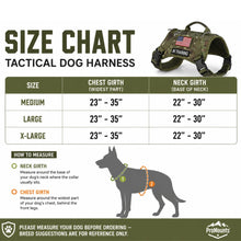 Load image into Gallery viewer, Adjustable Tactical Dog Harness for Medium & Large Dogs, Heavy-Duty No-Pull Vest with Metal Buckle and Control Handle | Black Camouflage