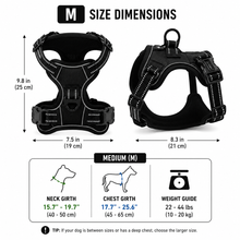 Load image into Gallery viewer, Promounts Reflective No-Pull Dog Harness with Front and Back Leash Clips, Adjustable Breathable Mesh Pet Vest | Medium