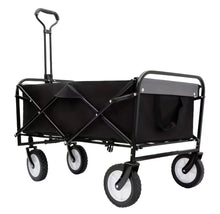 Load image into Gallery viewer, Collapsible Foldable Wagon in Black, Heavy Duty Steel Frame, Outdoor Camping, Garden Utility Storage One Products