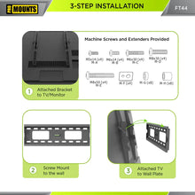 Load image into Gallery viewer, ProMounts Tilt / Tilting TV Wall Mount for 32" to 65" TVs up to 165lbs (FT44) - One Products
