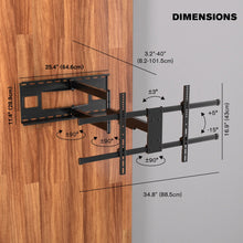 Load image into Gallery viewer, ProMounts Premium Articulating/Full Motion TV Wall Mount with 40 Inch Extension Long Arm for TVs for 32-80 Inch LED, LCD Plasma Flat and Curved TV Screens, Holds up to 110 Lbs ProMounts Articulating Mount