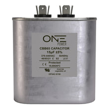Load image into Gallery viewer, ONE Power 15-MFD, 370V or 440V Single Run A/C Capacitor 15 uF CBB65B Air Conditioner Capacitors for AC Unit Fan Motor Start or Heat Pump or Condenser Straight Cool (OPCSR15) One Products AC Capacitors