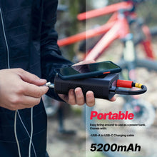 Load image into Gallery viewer, ONE Tire Inflator Portable Air Compressor, 150 PSI Portable Air Pump for Cars, Bikes, Motor Bikes, and Balls, Long Lasting 5200mAh/7.4V battery ProMounts Tire Inflator