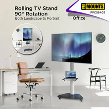 Load image into Gallery viewer, ProMounts Portrait/Landscape Rolling TV Stand Mount For 32"-84" TVs Holds Up To 88Lbs - One Products