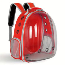 Load image into Gallery viewer, Pet Carrier Bag, Breathable And Transparent Travel Carrier Suitable for Cats And Small Dogs, Portable Space Capsule Bag with Zipper Portable for Outdoor Adventures (Red) One Products