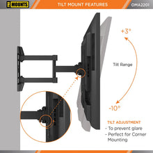 Load image into Gallery viewer, ProMounts Articulating/Full Motion TV Wall Mount for TVs 26"-45" Up to 77 lbs (OMA2201) ProMounts Articulating Mount