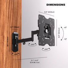 Load image into Gallery viewer, ProMounts Premium Articulating TV Wall Mount for Heavy Duty TV for 17-42 Inch Flat and Curved TV Screens, Holds Up to 44 lbs Max VESA 200x200 ProMounts Articulating Mount