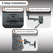 Load image into Gallery viewer, ProMounts Premium Articulating TV Wall Mount for Heavy Duty TV for 17-42 Inch Flat and Curved TV Screens, Holds Up to 44 lbs Max VESA 200x200 ProMounts Articulating Mount