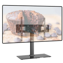 Load image into Gallery viewer, ProMounts Premium Universal TV Stand for 37-72 Inch LCD LED Smart TVs, ± 25° Swivel TV Stand, Sturdy Thick Tempered Glass Base (AMSA6401) ProMounts TV Stand