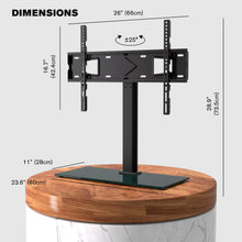 Load image into Gallery viewer, ProMounts Premium Universal TV Stand for 37-72 Inch LCD LED Smart TVs, ± 25° Swivel TV Stand, Sturdy Thick Tempered Glass Base (AMSA6401) ProMounts TV Stand