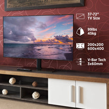 Load image into Gallery viewer, ProMounts Premium Universal TV Stand for 37-72 Inch LCD LED Smart TVs, ± 25° Swivel TV Stand, Sturdy Thick Tempered Glass Base (AMSA6401) ProMounts TV Stand