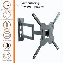 Load image into Gallery viewer, ProMounts Small Articulating/Full-Motion TV Wall Mount for 23’’- 60’’ and up to 88lbs (OMA4401) ProMounts Articulating Mount