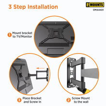 Load image into Gallery viewer, ProMounts Small Articulating/Full-Motion TV Wall Mount for 23’’- 60’’ and up to 88lbs (OMA4401) ProMounts Articulating Mount