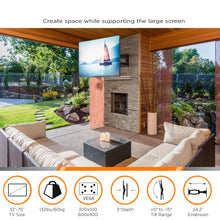 Load image into Gallery viewer, ProMounts Premium Indoor and Outdoor Articulating TV Mount TV Mount with Extendable Arm for 32"-75" TVs Holds up to 132lbs ProMounts Outdoor Articulating Mount