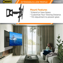 Load image into Gallery viewer, ProMounts Premium Indoor and Outdoor Articulating TV Mount TV Mount with Extendable Arm for 32"-75" TVs Holds up to 132lbs ProMounts Outdoor Articulating Mount
