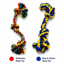 Load image into Gallery viewer, ProMounts 2-Pack Durable Cotton Rope Dog Toys Set for Tug of War & Chewing, Interactive Knot Rope Toys for Small, Medium & Large Dogs
