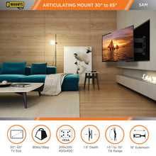 Load image into Gallery viewer, ProMounts Articulating / Full Motion TV Wall Mount for 30" to 65" TVs Up to 80lbs (SAM) - One Products