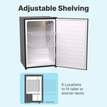 Load image into Gallery viewer, SnowLion Premium 122L Solid Door 4.3 Cu.ft. Freestanding Under-Counter Mini Fridge in Black (OSFS020-BXL) SnowLion Solid Door Extra Large