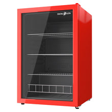 Load image into Gallery viewer, SnowLion Premium 131L Beverage Refrigerator 4.6 Cu.ft. Freestanding Mini Fridge With Glass Door in Red (OSFG022-RXL) SnowLion Glass Door Extra Large