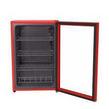 Load image into Gallery viewer, SnowLion Premium 131L Beverage Refrigerator 4.6 Cu.ft. Freestanding Mini Fridge With Glass Door in Red (OSFG022-RXL) SnowLion Glass Door Extra Large