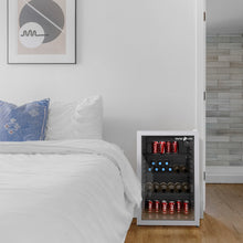 Load image into Gallery viewer, SnowLion Premium 131L Beverage Refrigerator 4.6 Cu.ft. Freestanding Mini Fridge With Glass Door in White (OSFG024-WXL) SnowLion Glass Door Extra Large