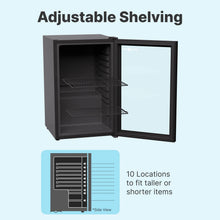Load image into Gallery viewer, SnowLion Premium 69L Beverage Refrigerator 2.4 Cu.ft. Freestanding Mini Fridge With Glass Door in Black (OSFG017-BL) SnowLion Glass Door Large