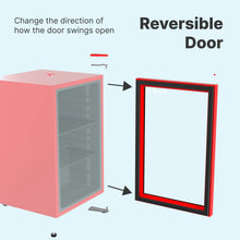 Load image into Gallery viewer, SnowLion Premium 69L Beverage Refrigerator 2.4 Cu.ft. Freestanding Mini Fridge With Glass Door in Red (OSFG016-RL) SnowLion Glass Door Large