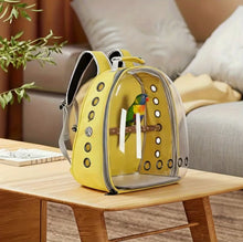 Load image into Gallery viewer, breathable bird backpack – Breathable Bubble Carrier for Small & Medium Birds with Secure Perch & Locking Zippers One Products