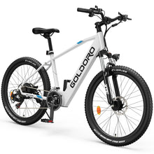 Load image into Gallery viewer, Goldoro Electric Bike 26" X7 Aluminum Alloy Mountain Bike, 250W/36V, MAX 18 MPH, 21 speed with Alloy Wheels (White) - One Products