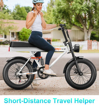 Load image into Gallery viewer, Goldoro Electric Bike for Adults 500W, 20 Inch Fat Tire Ebike 31 MPH & 50-60 Miles Commuter E Bike, 48V 20AH Electric Bicycle (White) - One Products