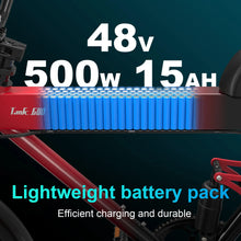 Load image into Gallery viewer, Goldoro Electric Bike for Adults 500W, 20 Inch Fat Tire Ebike 31 MPH & 50-60 Miles Commuter E Bike, 48V 20AH Electric Bicycle (Red) - One Products
