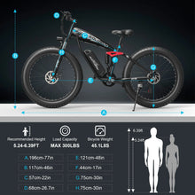 Load image into Gallery viewer, Goldoro Electric Bike 26" X8 Aluminum Alloy Snowmobile,Fat Tire 500W/48V, MAX 31 MPH, 7 speed - One Products