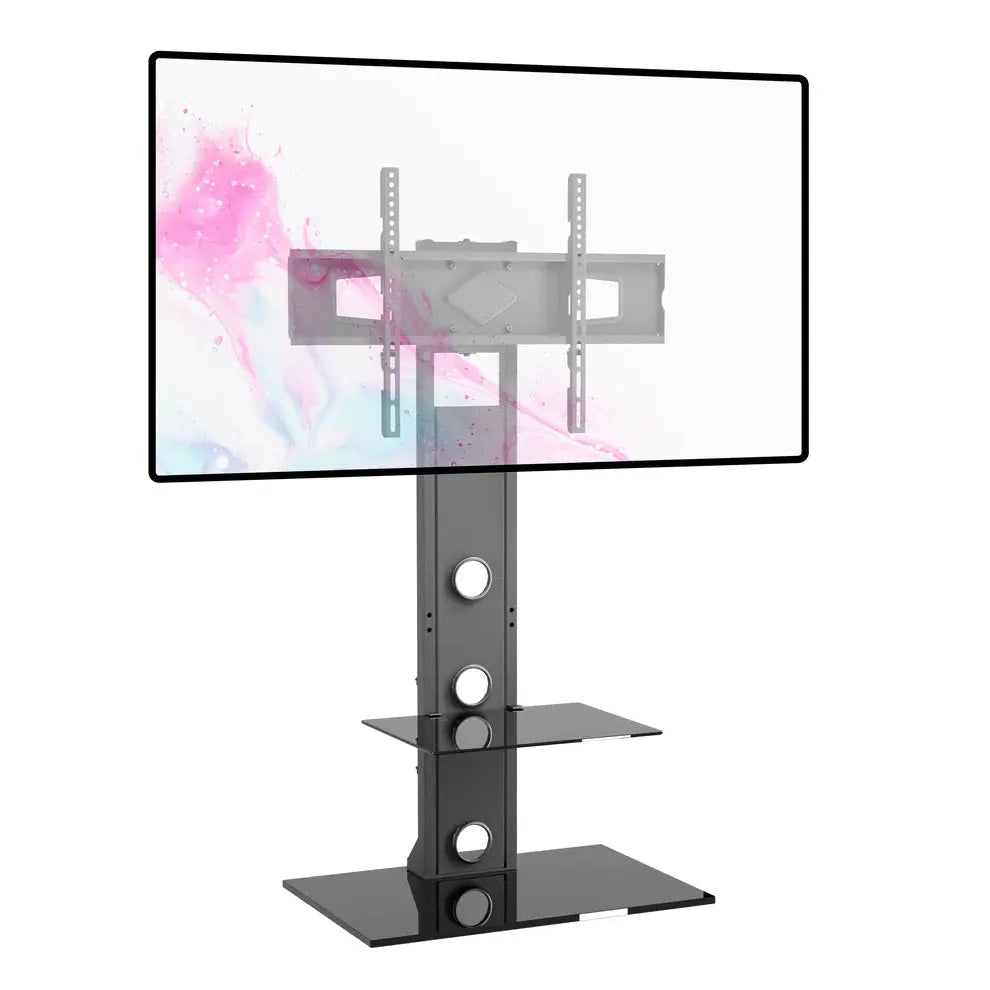 ProMounts Swivel TV Stand Mount for 37”-72” Screens with Shelving, Holds up to 110 Lbs (ATMSS6401-X2) - One Products