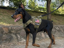 Load image into Gallery viewer, Adjustable Tactical Dog Harness for Medium &amp; Large Dogs, Heavy-Duty No-Pull Vest with Metal Buckle and Control Handle | Green Camouflage
