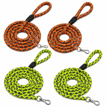 Load image into Gallery viewer, ProMounts 4-Pack Braided Rope Dog Leash Set, Heavy-Duty Reflective Woven Leashes with Comfortable Handle, 6-Foot Length, Orange &amp; Yellow-Green
