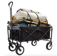 Load image into Gallery viewer, Collapsible Foldable Wagon in Black, Heavy Duty Steel Frame, Outdoor Camping, Garden Utility Storage One Products
