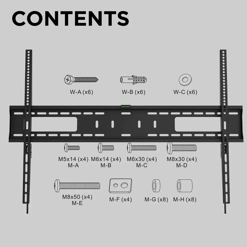 ProMounts Premium Flat / Fixed TV Wall Mount for 60" to 110" TVs Up to 165lbs (UF-PRO400) - One Products