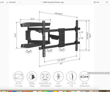 Load image into Gallery viewer, ProMounts  Premium Articulating / Full Motion TV Wall Mount For 42&quot; to 75&quot; TVs Up to 90lbs (FSA64) - One Products
