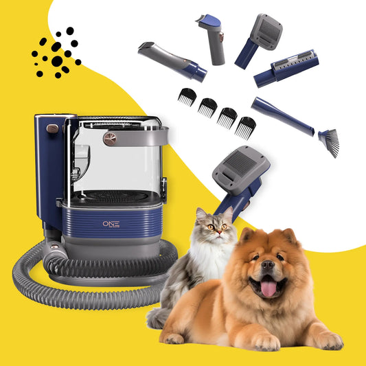 ONE Premium Dog Grooming Kit, Pet Grooming Vacuum & Dog Clippers & Dog Brush for Shedding with 5 Grooming and Cleaning Tools, Low Noise Dog Hair Remover Pet Grooming Supplies ONE Personal Collection