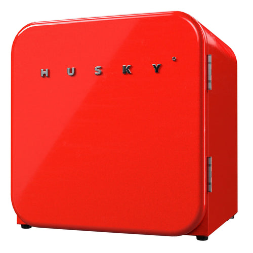 Husky Premium 43L Retro Style 1.5 C.ft. Freestanding Mini Fridge in Red - One Products