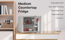Load image into Gallery viewer, SnowLion Premium 43L Retro Style Mini Fridge 1.5 C.ft. Freestanding Under-counter refrigerator in White (OSFS009-WM) SnowLion Solid Door Medium
