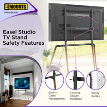 Load image into Gallery viewer, ProMounts Easel TV Stand Mount For 42&quot;-84&quot; TVs And Holds Up To 99Lbs ProMounts TV Stand
