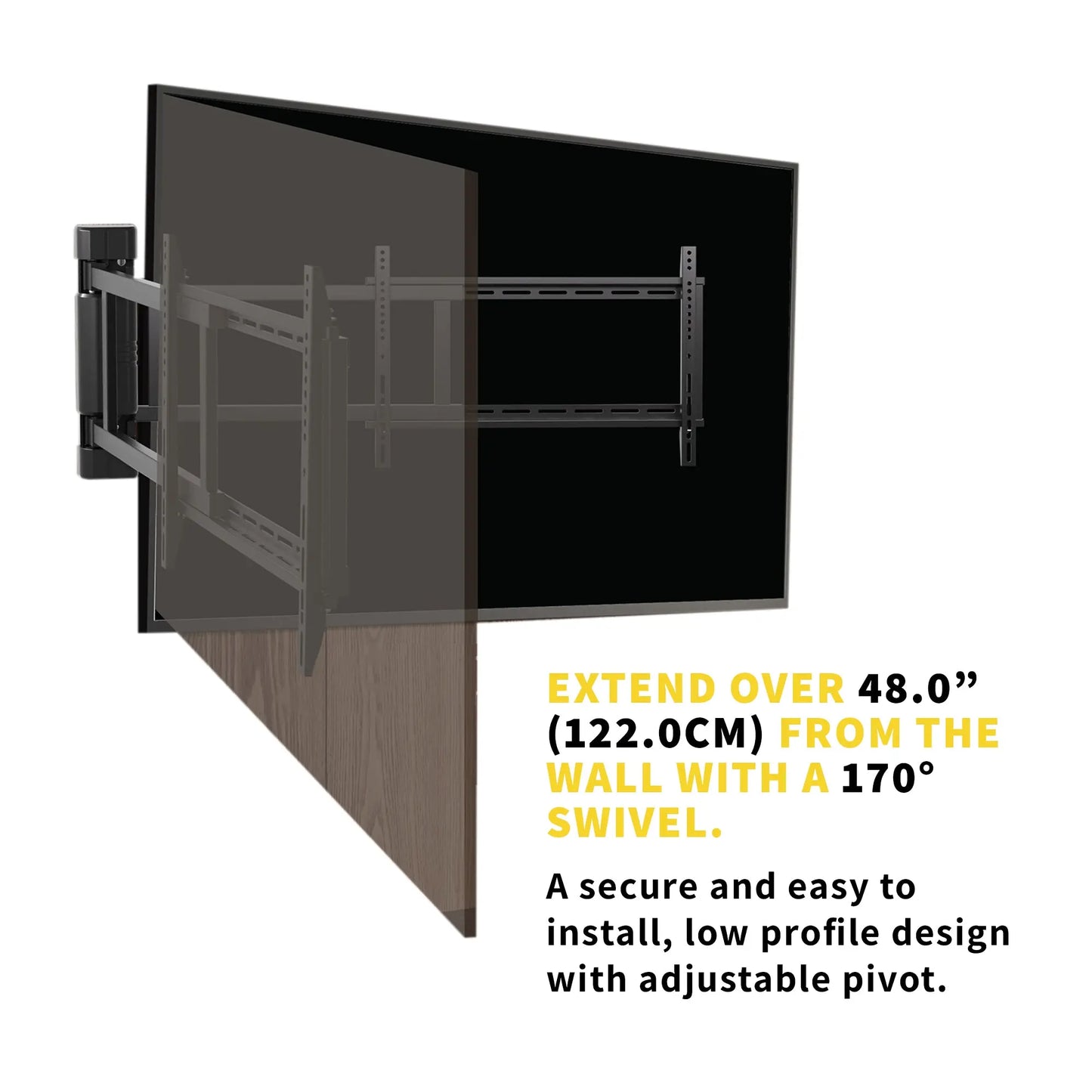 ProMounts Motorized Swing TV Wall Mount for TVs 32" - 75" Up to 110 lbs ProMounts