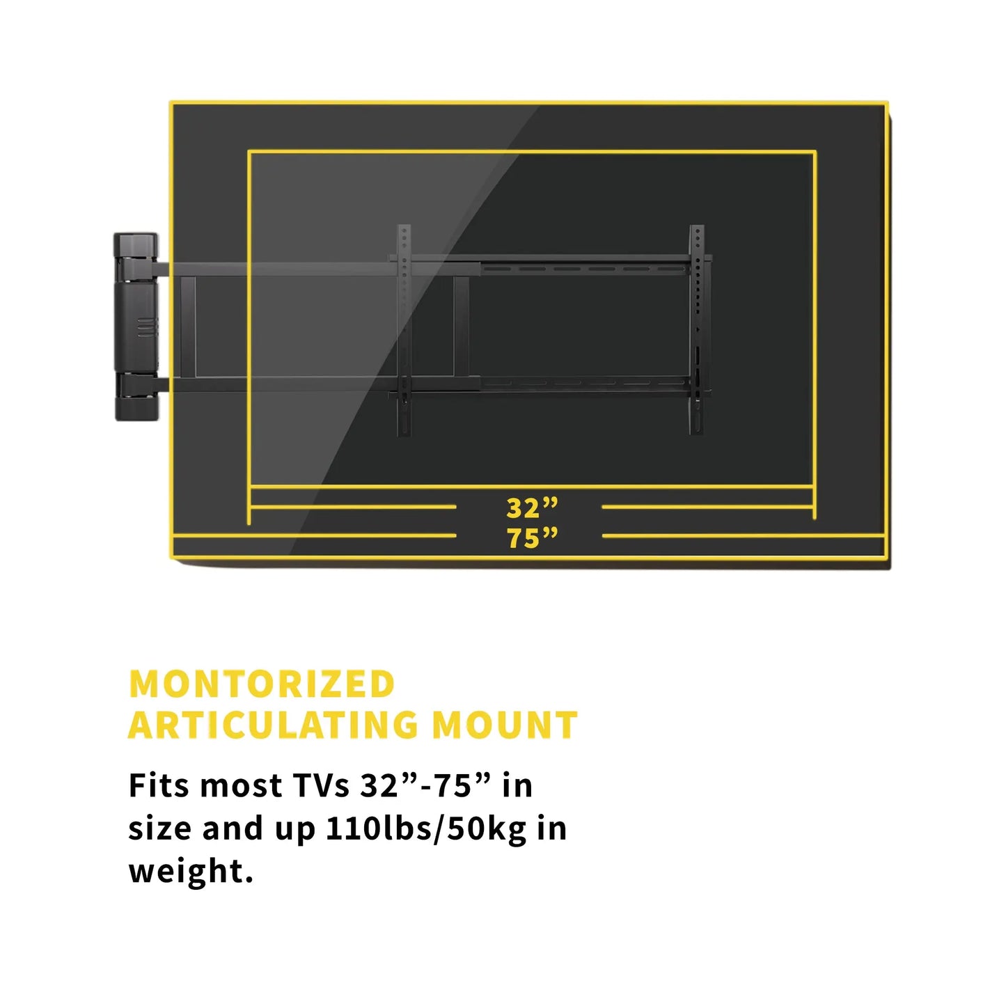 ProMounts Motorized Swing TV Wall Mount for TVs 32" - 75" Up to 110 lbs ProMounts