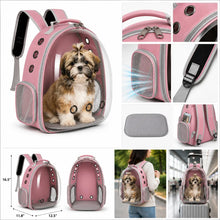 Load image into Gallery viewer, ProMounts Pet Carrier Backpack for Cats &amp; Small Dogs, Airline-Friendly Bubble Carrier with Mesh Ventilation &amp; Safety Leash | Pink One Products
