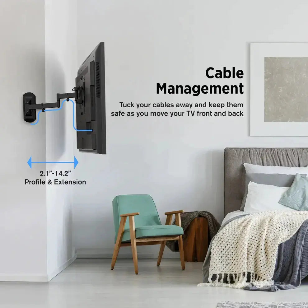 ProMounts Premium Articulating TV Wall Mount for Heavy Duty TV for 17-42 Inch Flat and Curved TV Screens, Holds Up to 44 lbs Max VESA 200x200 - One Products