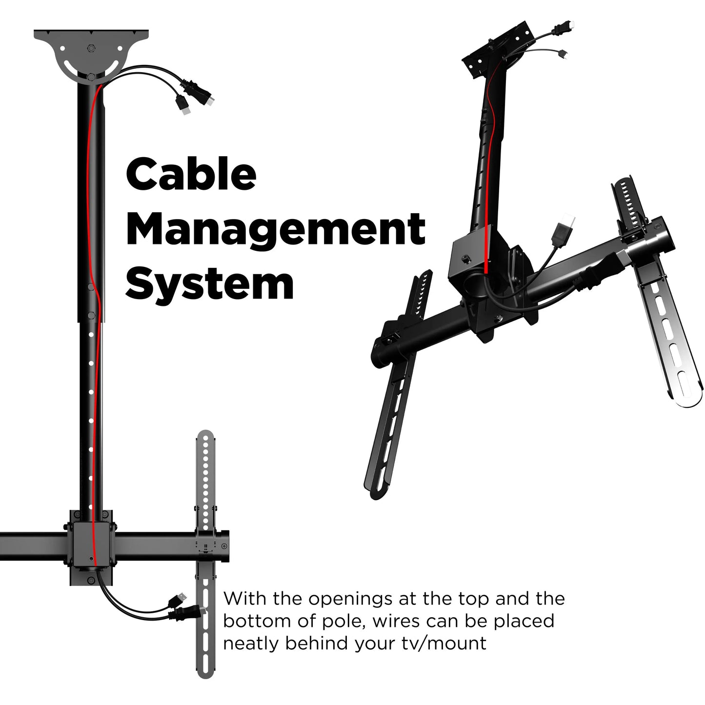 ProMounts Premium Ceiling TV Mount Fits Most 32-65 inch, Holds 88 lbs (UC-PRO210) ProMounts