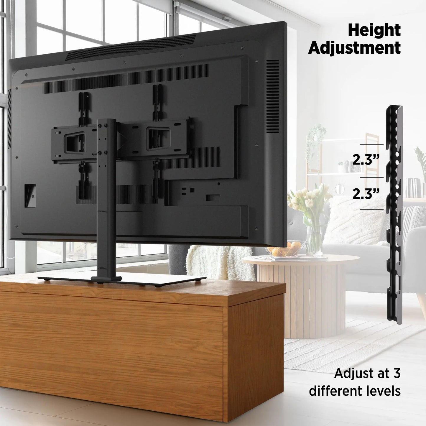 ProMounts Premium Universal TV Stand for 37-72 Inch LCD LED Smart TVs, ± 25° Swivel TV Stand, Sturdy Thick Tempered Glass Base ProMounts TV Stand