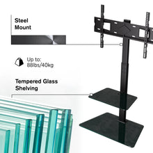 Load image into Gallery viewer, ProMounts TV Floor Stand Mount for 37&quot; to 72&quot; TVs with Height Adjustable Shelf and 25° Swivel (AFMSS6402-X2) ProMounts
